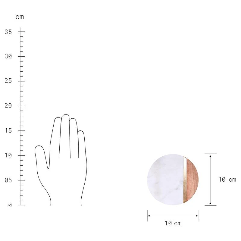 Sous-verres MARBLE KITCHEN (lot De 4) 8 Sous-verres MARBLE KITCHEN (lot De 4) – Image 6