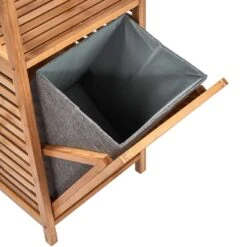 Étagère Avec Panier à Linge BIG BAMBOO -Butlers 1000337919 220301 072 DETAILS P000000001000337919