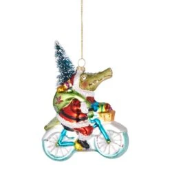 Déco De Noël HANG ON Croco Vélo WEB